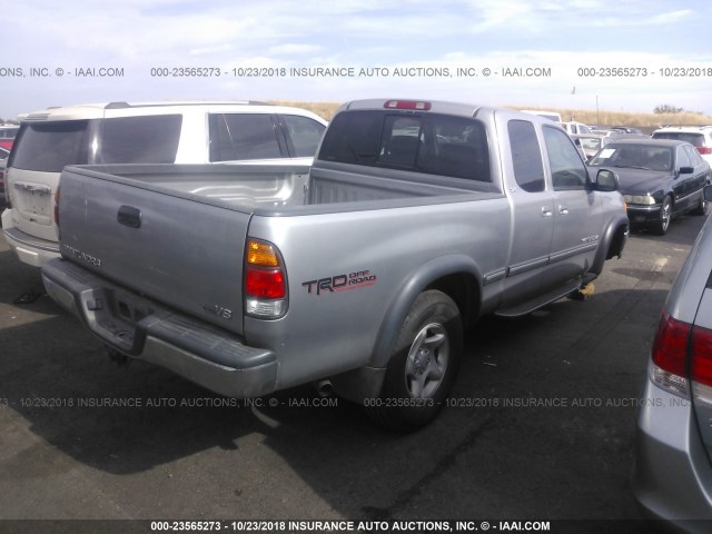 5TBRT34121S206317 - 2001 TOYOTA TUNDRA ACCESS CAB/ACCESS CAB SR5 SILVER photo 4