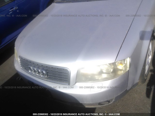 WAULT58EX3A114990 - 2003 AUDI A4 3.0 QUATTRO SILVER photo 6