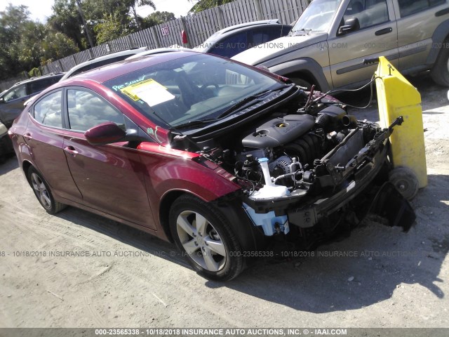 5NPDH4AE2DH392516 - 2013 HYUNDAI ELANTRA GLS/LIMITED RED photo 1