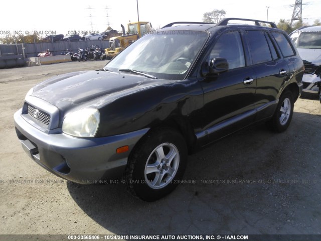 KM8SC73D13U488388 - 2003 HYUNDAI SANTA FE GLS/LX BLACK photo 2