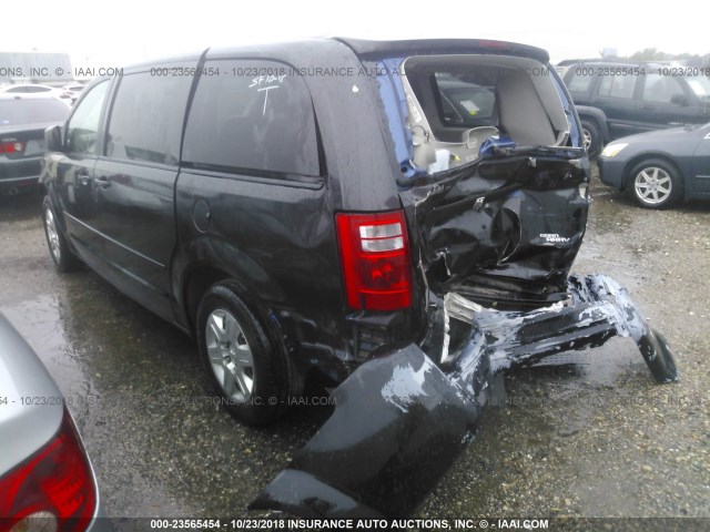 2D4RN4DE5AR384308 - 2010 DODGE GRAND CARAVAN SE BLACK photo 3