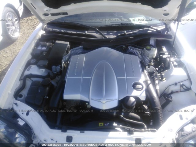 1C3AN69L94X007455 - 2004 CHRYSLER CROSSFIRE LIMITED WHITE photo 10