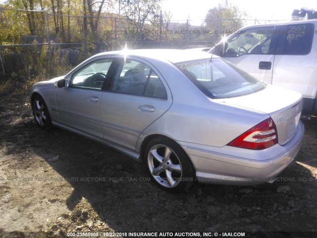 WDBRF52H26F746914 - 2006 MERCEDES-BENZ C GENERATION 2006 230 SILVER photo 3