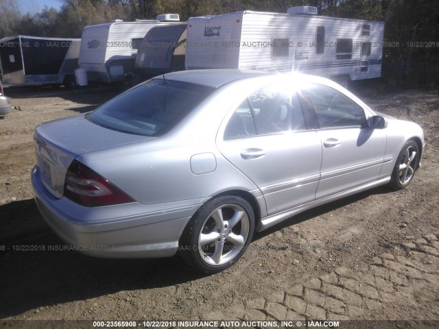 WDBRF52H26F746914 - 2006 MERCEDES-BENZ C GENERATION 2006 230 SILVER photo 4