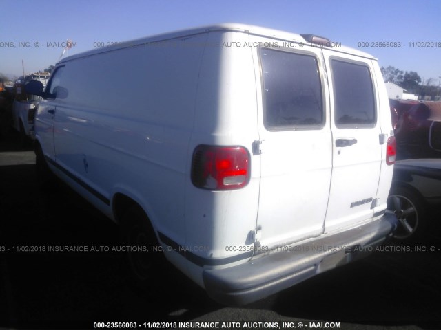 2B7HB11XX1K515117 - 2001 DODGE RAM VAN B1500 WHITE photo 3