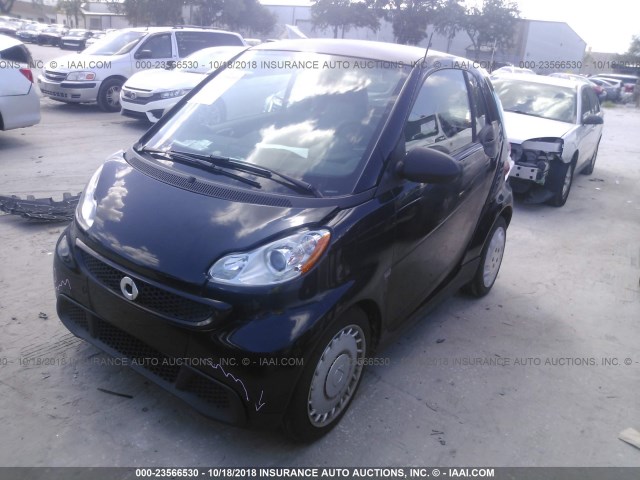 WMEEJ3BAXDK630663 - 2013 SMART FORTWO PURE/PASSION BLACK photo 2