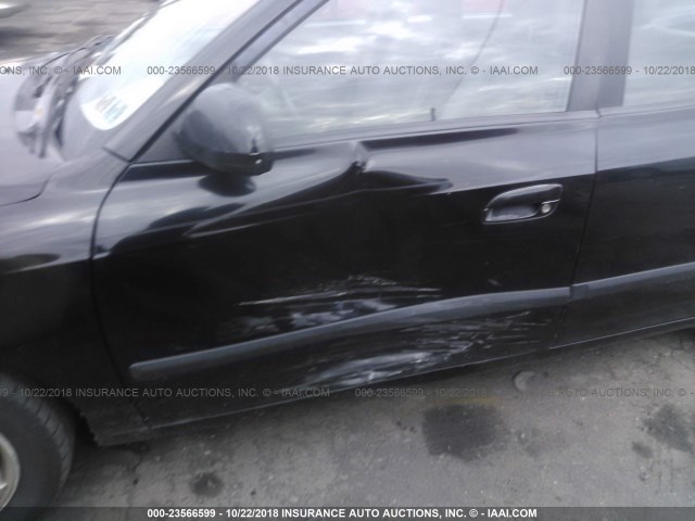 KMHDN56D54U109865 - 2004 HYUNDAI ELANTRA GLS/GT BLACK photo 6