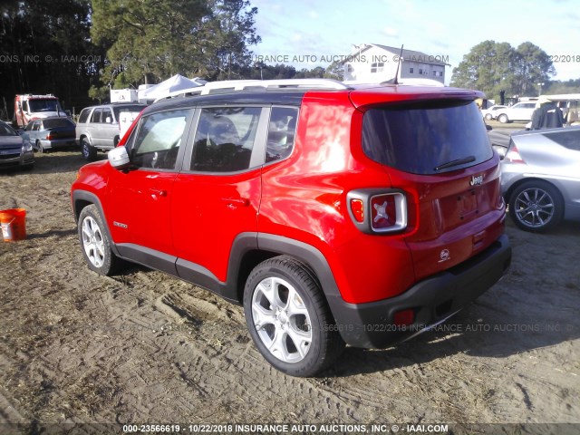 ZACCJADB9JPG68645 - 2018 JEEP RENEGADE LIMITED RED photo 3