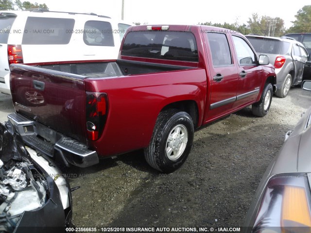 1GCCS136148160974 - 2004 CHEVROLET COLORADO BURGUNDY photo 4