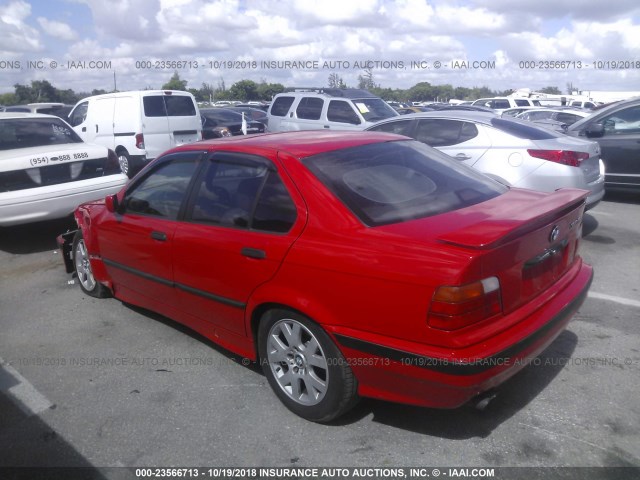 WBACB4315NFF91305 - 1992 BMW 325 I AUTOMATIC RED photo 3