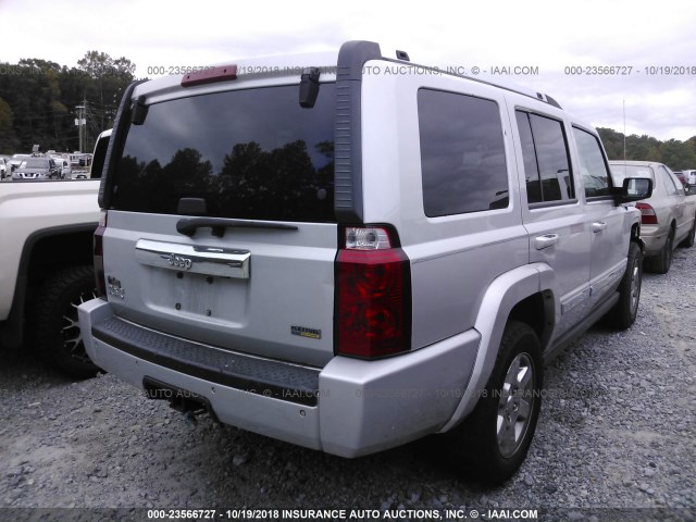 1J8HG58P27C672544 - 2007 JEEP COMMANDER LIMITED SILVER photo 4