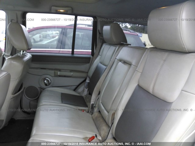 1J8HG58P27C672544 - 2007 JEEP COMMANDER LIMITED SILVER photo 8