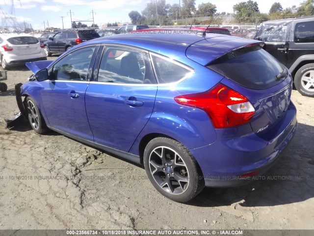 1FAHP3N25CL297205 - 2012 FORD FOCUS TITANIUM BLUE photo 3