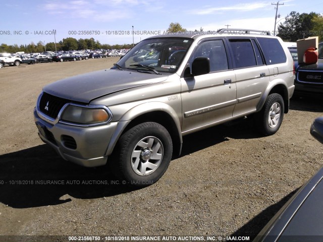 JA4MT31R62P005411 - 2002 MITSUBISHI MONTERO SPORT XLS TEAL photo 2