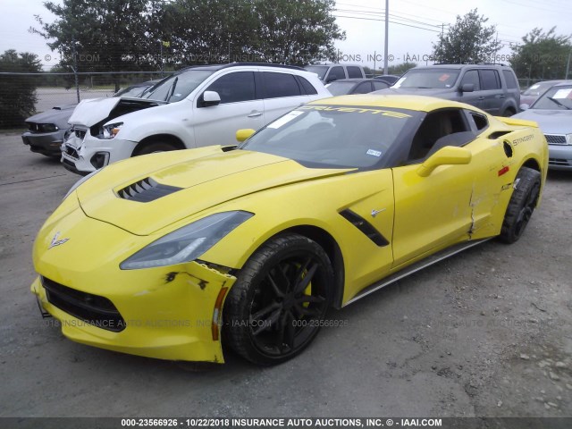 1G1YJ2D75G5118554 - 2016 CHEVROLET CORVETTE STINGRAY/2LT/Z51 YELLOW photo 2