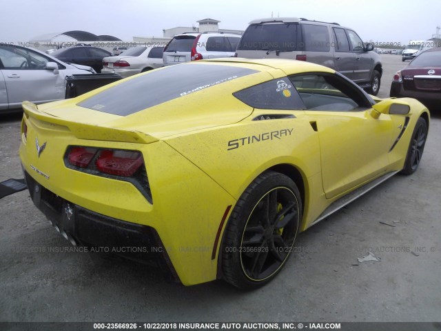 1G1YJ2D75G5118554 - 2016 CHEVROLET CORVETTE STINGRAY/2LT/Z51 YELLOW photo 4