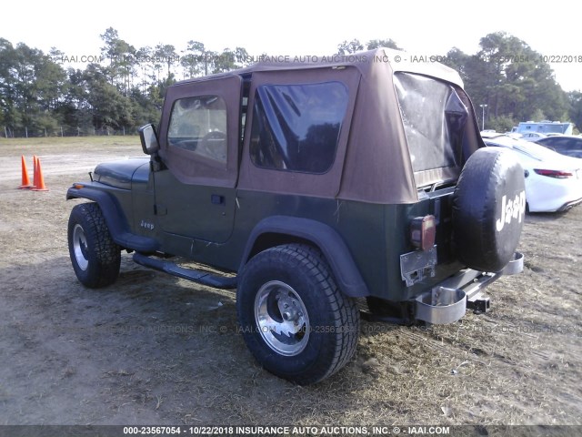 1J4FY19P4RP466151 - 1994 JEEP WRANGLER / YJ S GREEN photo 3