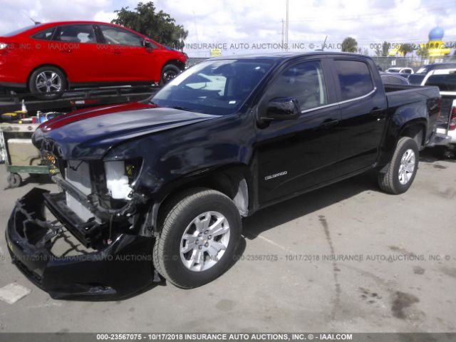 1GCGSCEN8J1307457 - 2018 CHEVROLET COLORADO LT BLACK photo 2