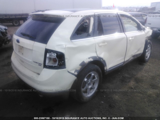 2FMDK49C58BB15540 - 2008 FORD EDGE LIMITED WHITE photo 4