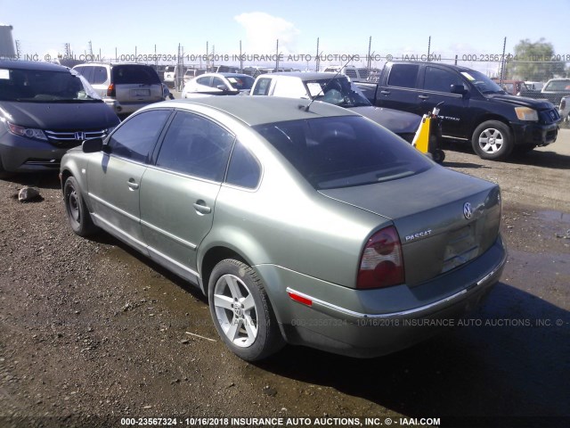 WVWRH63B04P102878 - 2004 VOLKSWAGEN PASSAT GLX GREEN photo 3