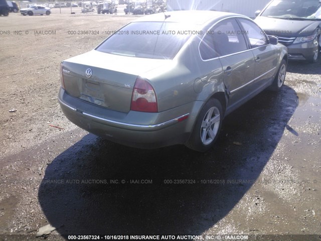 WVWRH63B04P102878 - 2004 VOLKSWAGEN PASSAT GLX GREEN photo 6