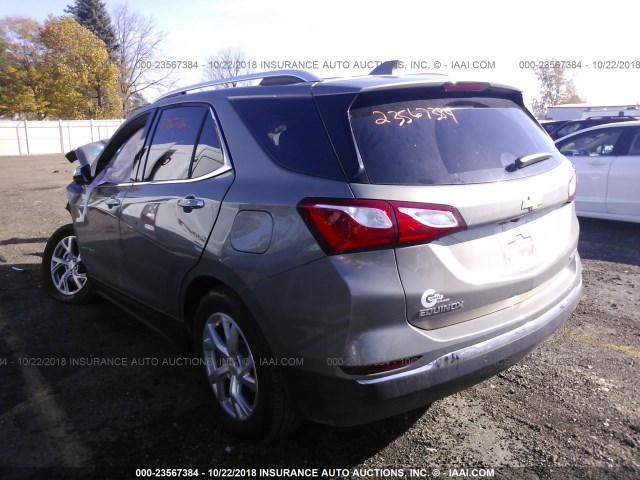 3GNAXNEV2KS516137 - 2019 CHEVROLET EQUINOX PREMIER SILVER photo 3