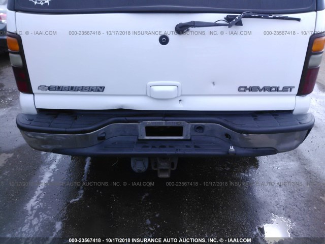 1GNEC16Z64J149089 - 2004 CHEVROLET SUBURBAN C1500 WHITE photo 6