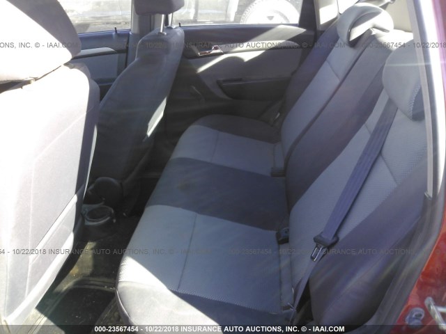 KL1TD66E29B613205 - 2009 CHEVROLET AVEO LS/LT RED photo 8