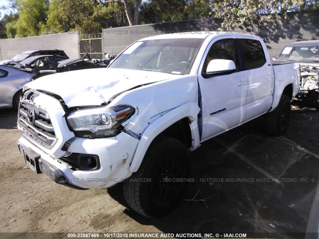 3TMAZ5CN8GM024911 - 2016 TOYOTA TACOMA WHITE photo 2