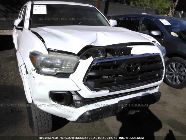 3TMAZ5CN8GM024911 - 2016 TOYOTA TACOMA WHITE photo 6