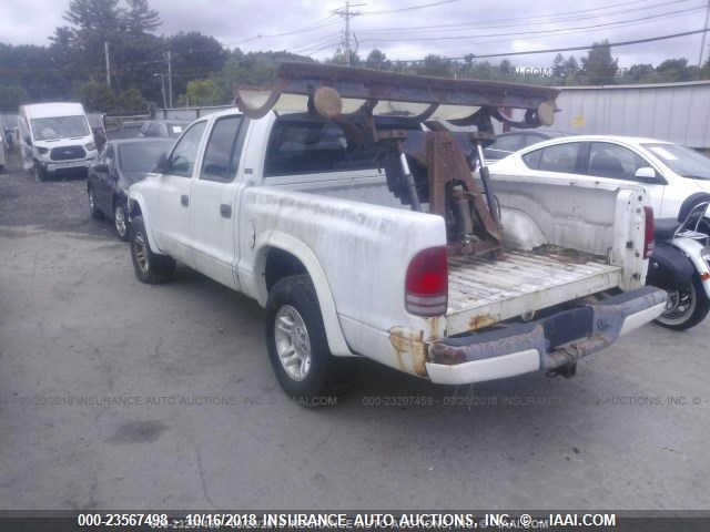 1B7GG2AX81S137808 - 2001 DODGE DAKOTA QUAD WHITE photo 3