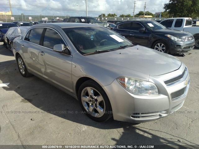 1G1ZH57B58F290693 - 2008 CHEVROLET MALIBU 1LT SILVER photo 1