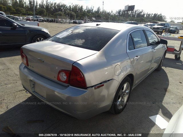 1G1ZH57B58F290693 - 2008 CHEVROLET MALIBU 1LT SILVER photo 4