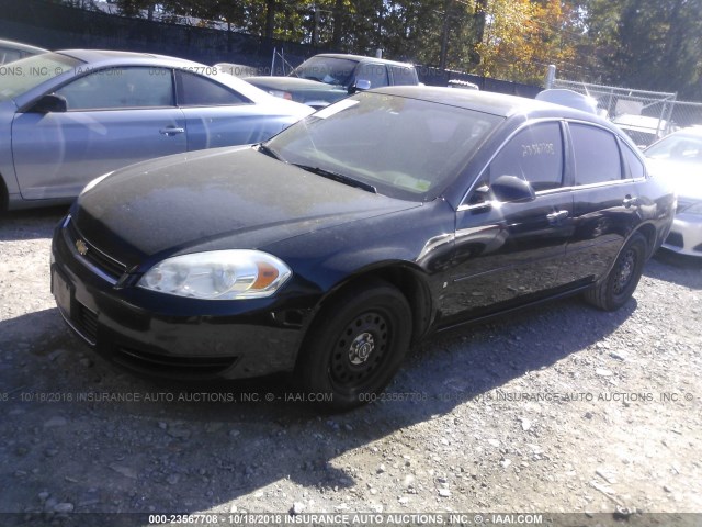 2G1WS55R779418735 - 2007 CHEVROLET IMPALA POLICE BLACK photo 2