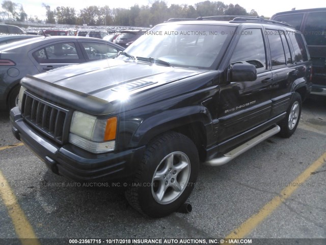 1J4GZ88Z1WC208265 - 1998 JEEP GRAND CHEROKEE LIMITED 5.9L BLACK photo 2