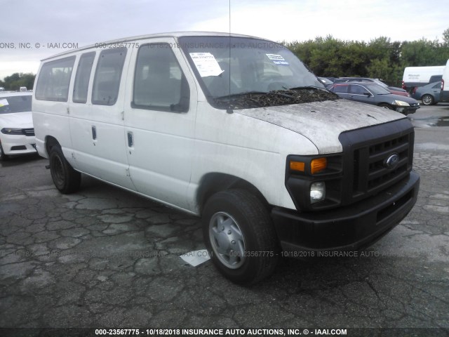 1FMNE1BW9CDA38382 - 2012 FORD ECONOLINE E150 WAGON WHITE photo 1