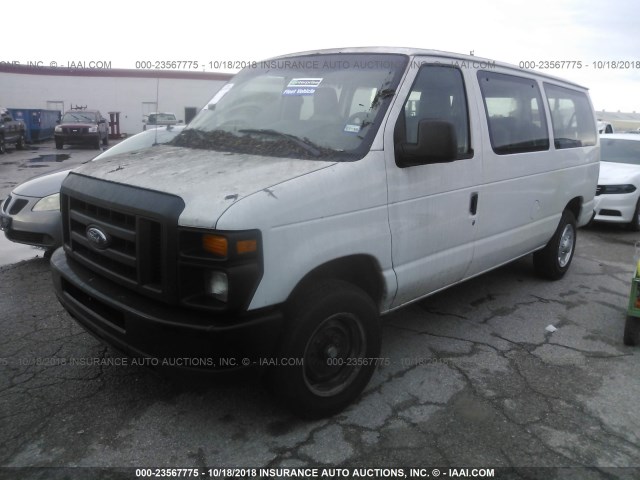 1FMNE1BW9CDA38382 - 2012 FORD ECONOLINE E150 WAGON WHITE photo 2