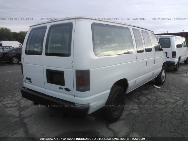 1FMNE1BW9CDA38382 - 2012 FORD ECONOLINE E150 WAGON WHITE photo 4