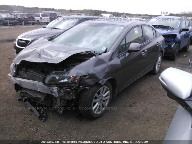 19XFB2F89CE301469 - 2012 HONDA CIVIC EX BROWN photo 2