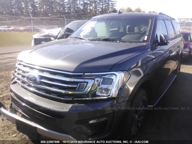 1FMJK1JT0JEA26482 - 2018 FORD EXPEDITION MAX XLT GRAY photo 2