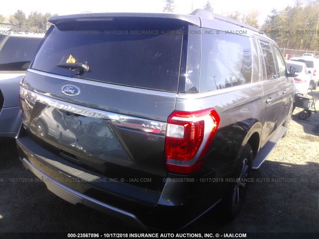 1FMJK1JT0JEA26482 - 2018 FORD EXPEDITION MAX XLT GRAY photo 4