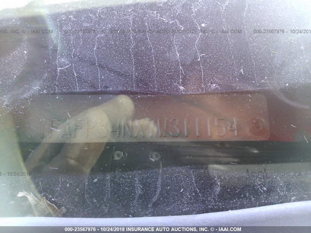 1FAFP34NX7W311154 - 2007 FORD FOCUS ZX4/S/SE/SES 红色 照片 9