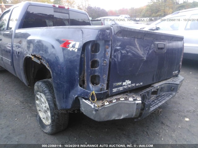 1GTEK290X9Z256797 - 2009 GMC SIERRA K1500 SLE BLUE photo 6