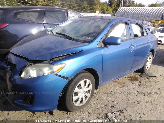 JTDBL40E299093857 - 2009 TOYOTA COROLLA LE/XLE BLUE photo 2