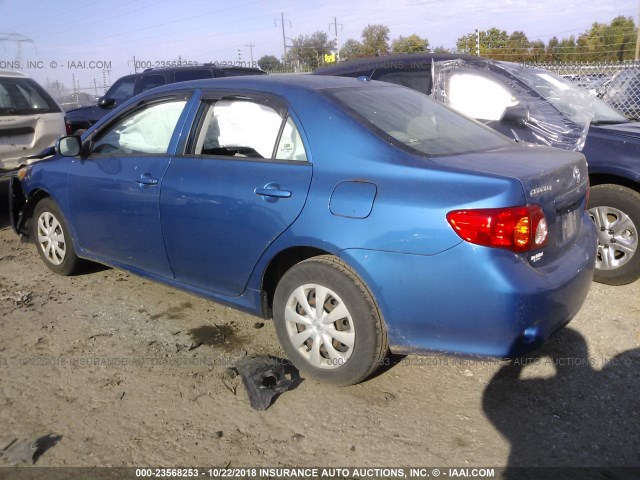 JTDBL40E299093857 - 2009 TOYOTA COROLLA LE/XLE BLUE photo 3