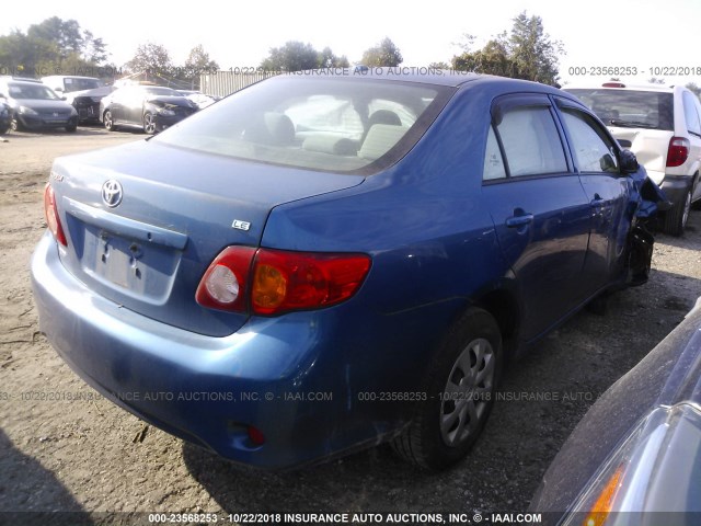 JTDBL40E299093857 - 2009 TOYOTA COROLLA LE/XLE BLUE photo 4