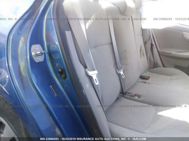 JTDBL40E299093857 - 2009 TOYOTA COROLLA LE/XLE BLUE photo 8