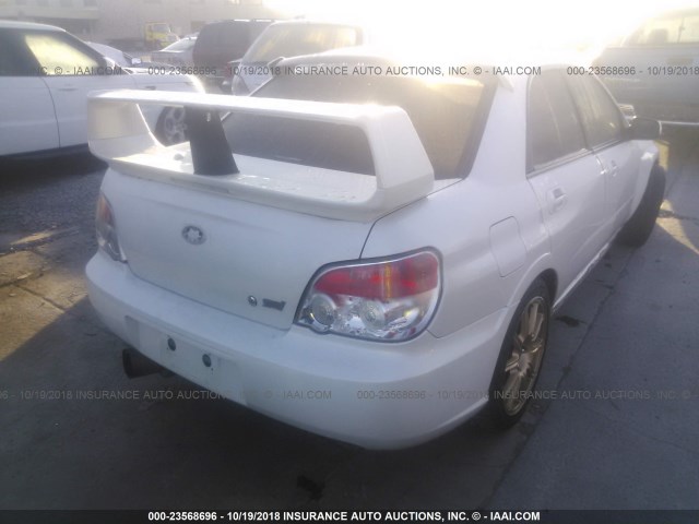 JF1GD76677L525434 - 2007 SUBARU IMPREZA WRX STI WHITE photo 4