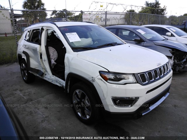 3C4NJCCBXJT358471 - 2018 JEEP COMPASS LIMITED WHITE photo 1