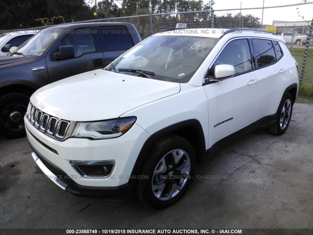 3C4NJCCBXJT358471 - 2018 JEEP COMPASS LIMITED WHITE photo 2